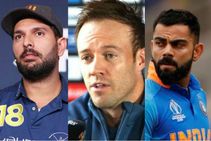 ಎಬಿ ಡಿವಿಲಿಯರ್ಸ್ ಬೆನ್ನ ಹಿಂದೆ ನಿಂತ ವಿರಾಟ್ ಕೊಹ್ಲಿ, ಯುವರಾಜ್ ಸಿಂಗ್!