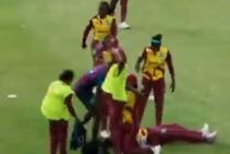 ಮೈದಾನದಲ್ಲಿ ಕುಸಿದು ಬಿದ್ದ ಇಬ್ಬರು ವೆಸ್ಟ್ ಇಂಡೀಸ್ ಆಟಗಾರ್ತಿಯರು: ವಿಡಿಯೋ