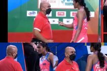 ಮೈದಾನದಲ್ಲೇ ಅಂಪೈರ್ ಮತ್ತು ಪಿವಿ ಸಿಂಧು ಮಧ್ಯ ಕಿರಿಕ್; ವಿಡಿಯೋ ವೈರಲ್