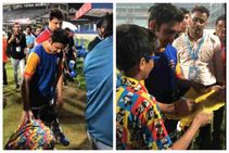 ಗೌತಮ್ ಗಂಭೀರ್ ಕಾಲುಗಳನ್ನ ಮುಟ್ಟಿ ನಮಸ್ಕರಿಸಿದ ಯುವ ಅಭಿಮಾನಿ: ಆಟೋಗ್ರಾಫ್ ನೀಡಿದ ಗಂಭೀರ್