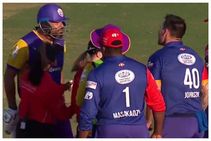 ಲೆಜೆಂಡ್ಸ್‌ ಲೀಗ್: ಯೂಸುಫ್ ಮತ್ತು ಮಿಚೆಲ್ ಜಾನ್ಸನ್ ನಡುವೆ ಕಿರಿಕ್, ಪಠಾಣ್‌ರನ್ನ ನೂಕಿದ ಜಾನ್ಸನ್!