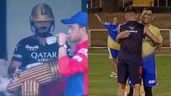 RCB vs CSK IPL 2023: ಮಾಜಿ ಬಿಸಿಸಿಐ ಬಾಸ್‌ ಕೈಕುಲಕದ ಕೊಹ್ಲಿ, ಮಾಜಿ ನಾಯಕನನ್ನು ತಬ್ಬಿಕೊಂಡರು!