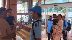 IND vs WI 3rd ODI: ಟ್ರಿನಿಡಾಡ್‌ನಲ್ಲಿ ಭಾರತೀಯ ಆಟಗಾರರನ್ನು ಸ್ವಾಗತಿಸಿದ ಡ್ವೇನ್ ಬ್ರಾವೋ ಪುತ್ರ