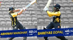 ಮಹಾರಾಜ ಟ್ರೋಫಿ 2023: ಶ್ರೇಯಸ್, ಮನೋಹರ್ ಸ್ಫೋಟಕ ಆಟ; ಮಂಗಳೂರು ವಿರುದ್ಧ ಶಿವಮೊಗ್ಗ ಲಯನ್ಸ್ ಘರ್ಜನೆ