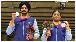 ಏಷ್ಯನ್ ಗೇಮ್ಸ್ 2023: 10 ಮೀ. ಏರ್ ಪಿಸ್ತೂಲ್ ಮಿಶ್ರ ತಂಡ ವಿಭಾಗದಲ್ಲಿ ಭಾರತಕ್ಕೆ ಬೆಳ್ಳಿ ಪದಕ