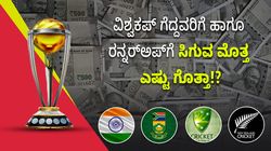 ODI World Cup Prize Money: ವಿಶ್ವಕಪ್ ಗೆದ್ದವರಿಗೆ ಹಾಗೂ ರನ್ನರ್‌ಅಪ್‌ಗೆ ಸಿಗುವ ಮೊತ್ತ ಎಷ್ಟು ಗೊತ್ತಾ!?
