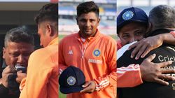 Sarfaraz Khan: ಪಪ್ಪಾ ಕೆಹತೇ ಹೈ ಬಡಾ ನಾಮ್ ಕರೇಗಾ... ಕಣ್ಣಂಚಲ್ಲಿ ಆನಂದಭಾಷ್ಪ: ಅಪ್ಪನ್ನೊಂದಿಗೆ ಬಿಗಿ ಅಪ್ಪುಗೆ