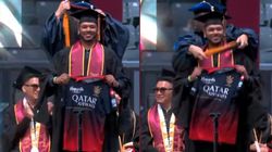 RCB: ಕ್ಯಾಲಿಫೋರ್ನಿಯಾ ವಿವಿ ಘಟಿಕೋತ್ಸವದಲ್ಲಿ ಆರ್‌ಸಿಬಿ ಜೆರ್ಸಿ ಪ್ರದರ್ಶಿಸಿದ ವಿದ್ಯಾರ್ಥಿ