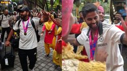 ದೆಹಲಿಯ ಐಟಿಸಿ ಮೌರ್ಯ ಹೋಟೆಲ್‌ ಎದುರು ಭರ್ಜರಿ ಸ್ಟೆಪ್ ಹಾಕಿದ ರೋಹಿತ್, ಸೂರ್ಯ; ವಿಡಿಯೋ ವೈರಲ್