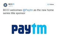 പെ ടി എം ഇന്ത്യന്‍ ടീമിന്റെ പുതിയ സ്‌പോണ്‍സര്‍