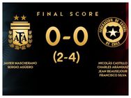 മെസ്സി 'പാഴായി'... കോപ്പ അമേരിക്കയില്‍ ചിലിയുടെ പെനല്‍റ്റി മുത്തം