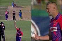 ഇന്നേവരെ ആരും എറിയാത്ത ബൗളിങ് ആക്ഷനുമായി ഒരു താരം; കാരണം വിചിത്രം, വൈറലായി വീഡിയോ