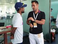 ഇന്ത്യ vs ദക്ഷിണാഫ്രിക്ക: മൂന്നാം ടെസ്റ്റും 'റാഞ്ചി', പിന്നാലെ സാക്ഷാല്‍ ധോണിയെത്തി, ചിത്രം വൈറല്‍