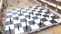 Chess Olympiad: ബുദ്ധിയുടെ കരുനീക്കങ്ങള്‍ക്ക് നാളെ തുടക്കം, ശ്രദ്ധ നേടി ഭീമന്‍ ചെസ്‌ബോര്‍ഡ്
