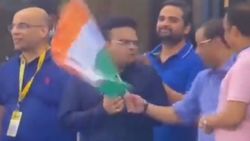 ഇന്ത്യയുടെ ജയത്തിന് ശേഷം ദേശീയ പതാക പിടിക്കാന്‍ വിസമ്മതിച്ച് ജയ് ഷാ, കാരണം ഇതാണ്