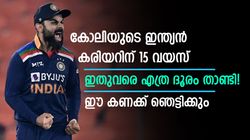 അന്താരാഷ്ട്ര ക്രിക്കറ്റില്‍ കോലിക്ക് 15 വയസ്, ഇതുവരെ ഓടിയ ദൂരം അറിയാമോ? വണ്ടറടിക്കും