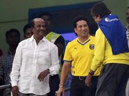 இந்தியன் சூப்பர் லீக் கால்பந்துப் போட்டி.. சென்னை அணியை உற்சாகப்படுத்திய ரஜினி!