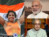 “வரலாறு படைத்துள்ளார் சாக்‌ஷி”.. மோடி, பிரணாப் பாராட்டு... டிவிட்டரில் குவியும் வாழ்த்துக்கள்....!