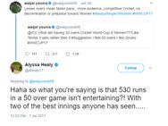 மகளிர் உலக கோப்பையை 30 ஓவராக குறைப்பதா? வக்காரை வறுத்தெடுக்கும் வீராங்கனைகள்