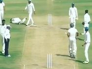 பவுன்சரால் சுருண்டு விழுந்த கிரிக்கெட் வீரர்.. கண்டுகொள்ளாமல் போன அம்பயர்.. ரஞ்சியில் பரிதாபம்