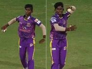 இரண்டு கைகளாலும் பவுலிங்..... காஞ்சி வீரர் அசத்தல்... மறக்காம வீடியோவை பாருங்க!