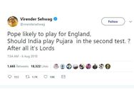 புஜாராவை சேருங்க.. காரணம் என்ன தெரியுமா.. அதகளப்படுத்தும் சேவாக்கின் காமெடி கலாட்டா!