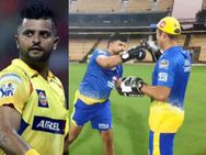 என்ன தொட்ட… நீ கெட்ட….! பாக்சிங் பயிற்சியில் சின்ன தல… வைரல் வீடியோ