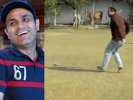 என்னா விளையாட்டு...? ரசிகர்களுடன் ஓடி பிடித்து விளையாடும் சேவாக்... வைரல் வீடியோ