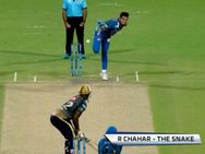 கலவரத்துக்கு நடுவே பாம்பு பௌலிங் போட்ட மும்பை ஸ்பின்னர்.. தப்பிப் பிழைத்த ரஸ்ஸல்!!