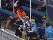 யார் அவர்.. உடனே டீமில் எடுங்க.. அசாத்திய கேட்ச் மூலம் உலக வைரலான கேமரா மேன்! - வீடியோ