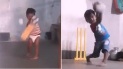 டயாப்பர் மாட்டிக் கொண்டு.. என்ன ஷாட்.. யாருப்பா இது? கோலியை அசர வைத்த குட்டிப் பையன்!