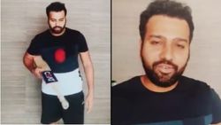 பேட்டின் கைப்பிடியால் பந்தை அடித்து விளையாட்டு... யுவராஜின் சவாலை ஏற்ற ரோகித் சர்மா