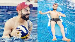 ஜில்.. ஜில்.. கூல்.. கூல்.. வெயிலை சமாளிக்க நீச்சல் குளத்தில் கொண்டாட்டம் போட்ட விராட்