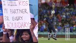 மொத்தம் 44 கிஸ்.. இந்தியா - ஆஸி. டி20 போட்டிக்கு நடுவே பரபரப்பை கிளப்பிய பெண்!
