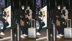 பார்த்து பார்த்து அக்கறையாய்.. ஏர்போர்ட்டில்.. இது 