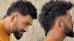 வாவ்..! ஹீரோ போன்ற லுக்கில் எம்.எஸ்.தோனி.. டைல், சைட் கட் என அசத்தல் ஹேர்ஸ்டைல்.. வைரல் - புகைப்படம்