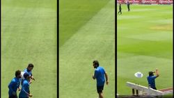 தொப்பி..தொப்பி.. பயிற்சியின் போது நிகழ்ந்த காமெடி.. பாவம் நம்ம ரோகித் சர்மா