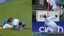 தரையில் விழுந்த இங்கிலாந்து வீரர்.. சில நொடிகள் பழசை மறந்தார்.. டெஸ்ட் போட்டியில் பரபரப்பு