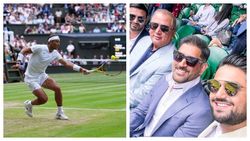 விம்பிள்டன் டென்னிஸ் - தோனிக்கு உற்சாக வரவேற்பு.. காயப்பட்ட சிங்கம் நடால் மீண்டு போராட்டம்