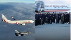 ஆகாயத்திலும் ராணுவ பாதுகாப்பா??.. ஜெட்களுடன் வந்து கெத்துக்காட்டிய போலந்து அணி.. காரணம் என்ன??