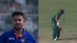 என்ன மாதிரி பவுலிங் யா.. சிதறிய ஸ்டம்ப்.. நடுங்கிய ஷகிபுல் ஹசன்..151 கிமீ வேகத்தில் வீசிய உம்ரான்