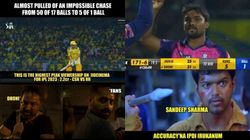 CSK vs RR: ”போர்கண்ட சிங்கம் யார் கண்டு அஞ்சும்” கடைசிவரை போராடிய தோனி.. ரசிகர்களின் வெறித்தன மீம்ஸ்