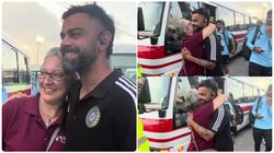 குடும்பமே கோலி ரசிகர்கள் போல.. விராட் கோலியை கட்டியணைத்து முத்தம்.. அன்பை பொழிந்த வெ.இ வீரரின் தாய்!