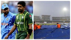 மழையால் நிறுத்தப்பட்ட இந்தியா - பாகிஸ்தான் போட்டி... நாளை மீண்டும் தொடரும்.. நடுவர்கள் அறிவிப்பு!