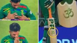 தென்னாப்பிரிக்கா வீரரின் பேட்டை கவனித்தீர்களா.. பச்சை நிறத்தில் ”ஓம்” ஸ்டிக்கர்.. யார் இவர்?