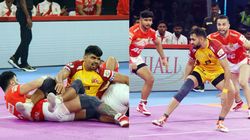 புரோ கபடி லீக் : தாறுமாறாக ஆடிய குஜராத் ஜெயன்ட்ஸ் கபடி வீரர்.. மரண அடி வாங்கிய தெலுகு டைட்டன்ஸ்