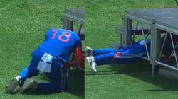 யாருப்பா நீ! சிக்சருக்கு சென்ற பந்து.. உன்ன விட மாட்டேன் என படுத்து உருண்டு தேடிய கோலி.. வீடியோ