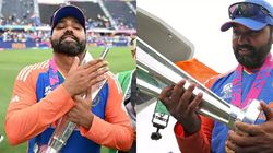 உலகக்கோப்பையை மேஜை மீது வைத்து.. ரோஹித் சர்மா செய்த செயல்.. வியந்து பார்த்த காவலர்கள்