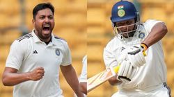 ஓவர் ஸீன் போட்ட ஆவேஷ் கான்.. கடுப்பான சர்ஃபராஸ் கான்.. அனல் பறந்த துலீப் ட்ராபி மேட்ச்