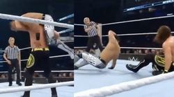 AJ Styles -WWE வீரர் ஸ்டைல்ஸ்க்கு போட்டியின் போது காயம்.. நேரலையில் கால் உடைந்ததால் போட்டி நிறுத்தம்